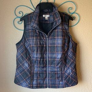 Cj Banks plaid quilted vest